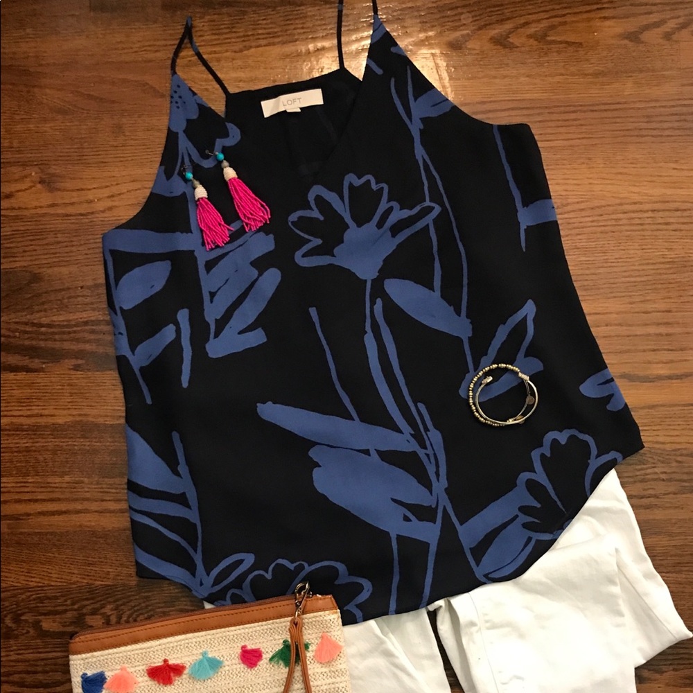 Loft Mixed blues cami style tank size M